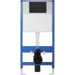 CERANO - Kompletní WC set Profi/Cronus Standard - bílá lesklá - WC tlačítko Line/Černá lesklá - předstěnová instalace - 59,3x38,4 CER-236411