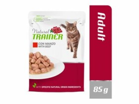 Natural Trainer Cat adult hovězí 85 g / Kapsička pro kočky (8059149030159)