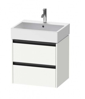 DURAVIT - Ketho.2 Umyvadlová skříňka 55x58x46 cm, 2 zásuvky, matná bílá K25275018180000