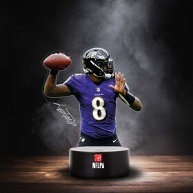 Cedule Baltimore Ravens NFL Lamar Jackson NFLPA LED-Leuchtschild