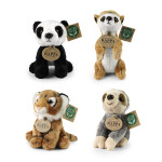 Plyšová zvířata exotická sedící 13 - 15 cm ECO-FRIENDLY