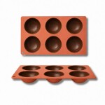Dortisimo Silikonová forma na čokoládu Polokoule (na 6 ks) 6,6 cm