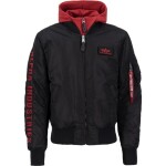 Alpha Industries Bunda MA-1 D-Tec SE černá červená