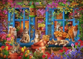 BLUEBIRD Puzzle Parapet s kočkami