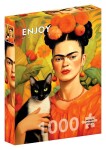 Puzzle Frida Kahlo s kočkou 1000 dílků