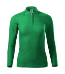 Pique Polo LS polokošile dámská středně zelená XL