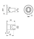 IDEAL STANDARD - ALU+ Držák sprchy, hedvábná černá BC806XG