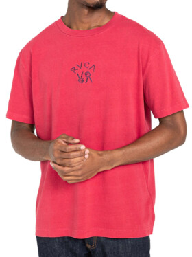 RVCA PEACE BONES CRANBERRY pánské tričko krátkým rukávem