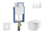 GEBERIT - Kombifix Set předstěnové instalace, klozetu Oudee a sedátka softclose, tlačítko Sigma20, bílá/chrom SANI15CA3141