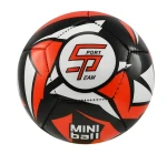 SPORTTEAM Fotbalový míč miniball S2 černo-červený / Míč / vel. 1 / 12 panelů / dvouvrstvý / 120-140 g