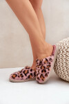 Futrzane Pantofle Dámské Leopard Inblu EK000008 Růžové 36