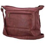 Trendy dámská koženková crossbody kabelka Estina, vínová