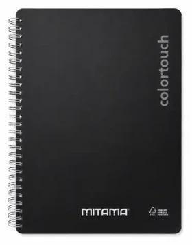 Mitama i-Note černá / Spirálový sešit / 18,5 × 24 cm / čistý / 90 listů (62278-90215)