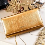 Luxusní dámská kožená peněženka Peterson Daryna, zlatá
