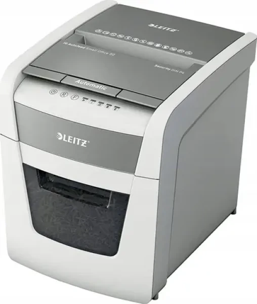 Leitz IQ Autofeed Small Office 50 bílá / Skartovač / automatický podavač / P-4 / 50 listů / 20 L (80350000)