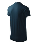 Heavy V-neck tričko unisex námořní modrá 2XL