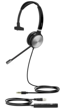 Yealink UH36 černá / Mono sluchátka s mikrofonem / pro IP telefony Yealink / USB / 3.5mm jack (10001153)