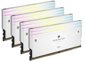 Corsair Dominator Titanium White 64GB (4x 16GB) DDR5 6000Mhz / CL36 / DIMM / XMP / RGB / 1.35V (CMP64GX5M4B6000C36W)
