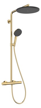 HANSGROHE - Raindance Alive S Puro Sprchový set s termostatem, průměr 30 cm, 3 proudy, EcoSmart+, leštěný vzhled zlata 24594990