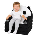 Mamido Rozkládací dětské křeslo panda černo-bílá