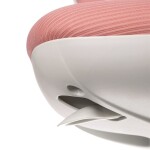 Dětská židle, růžová síťovina, bílý plastový kříž, kolečka na tvrdé podlahy