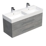 Koupelnová skříňka s umyvadlem SAT Cube Way 120x53x46 cm beton mat CUBE461202BESAT CUBE461202BESAT