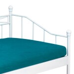 Postel jednolůžková 90x200, kovová konstrukce, bílý matný lak