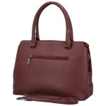 Módní dámská koženková kabelka do ruky Rosen, vínová