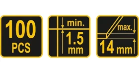Vorel Spona nivelační 1,5 mm / Nivelační spona / 100 ks (TO-04690)