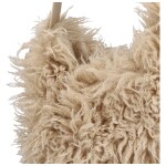 Stylová dámská plyšová kabelka do ruky Oresti, béžová