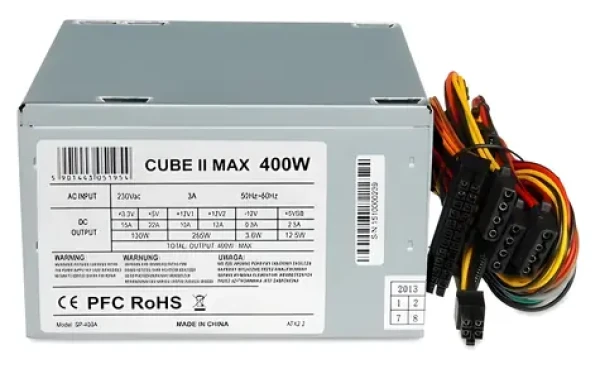 IBox Cube 2 stříbrná / Zdroj / ATX / 400W / nemodulární / 120 mm (ZIC2400W12CMFA)