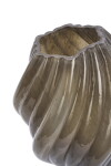 MADAM STOLTZ Skleněná váza Taupe 24 cm, hnědá barva, sklo