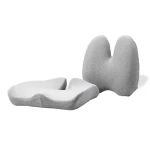 Powerton Set bederní opěrky a podsedáku šedá / ergonomický / paměťová pěna (WPEUS3)