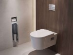HANSGROHE - XtraStoris Rock Podomítkový držák toaletního papíru s WC štětkou, s dvířky, matná bílá 56062700