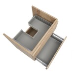 Koupelnová skříňka 2 zásuvková s umyvadlem Naturel Savona 58x53x44,8 cm dub Halifax mat SAVONA260DHC SAVONA260DHC