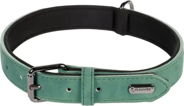 Flamingo Delu Obojek s neoprenovým polstrováním zelená L (FLA-519296)