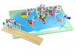 Moyo Montessori Moyo Montessori Svět - mapa s vlajkami (na stojánku)