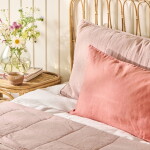 Ib Laursen Lněný povlak na polštář Melon 40 × 60 cm, růžová barva, textil