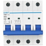 Chint 179736 NB1-63 4P B50 6kA DB elektrický jistič 4pólový 50 A 240 V, 415 V