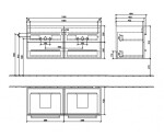 VILLEROY & BOCH - Avento Umyvadlová skříňka, 118x51x45 cm, 4 zásuvky, Nordic Oak A89300VJ