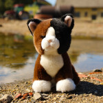 Plyšová kočka sedící 18 cm ECO-FRIENDLY