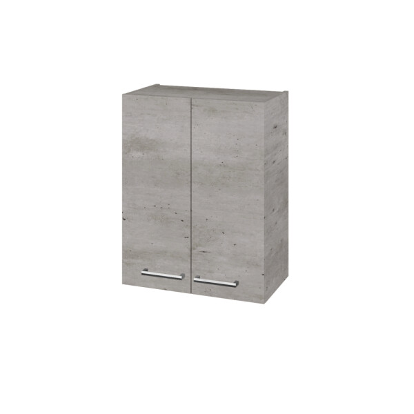 Dřevojas - Horní skříňka DOS SYD2 60 - D01 Beton / Úchytka T03 / D01 Beton 355203C
