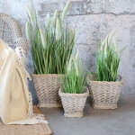 Chic Antique Proutěný obal na květiny French Basket Nature Velikost L, přírodní barva, plast, proutí