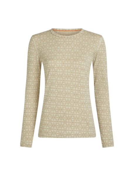 ICEBREAKER Wmns Merino 260 Tech Vertex LS Crewe AlpGeo, Undyed/Cumin/J (vzorek) velikost: S