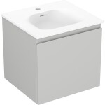 MEXEN/S - Orio koupelnová skříňka 50 cm s umyvadlem Vela, 1 šuplík, šedá mat/bílá mat 91A10-05047-1-BF62-W23M01