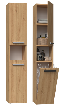 FRONTI Koupelnová skříňka NEL III s košem Dub artisan