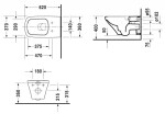 DURAVIT - DuraStyle Závěsné WC, Rimless, s HygieneGlaze, alpská bílá 2542092000