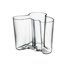 Iittala Skleněná váza Aalto 12 cm – Clear, čirá barva, sklo
