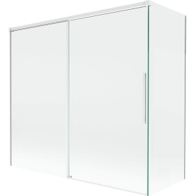 MEXEN/S - Rox vanová zástěna 2-křídlová posuvná 170 + 70 x 150, transparent, bílá 8C9-170-070-20-00