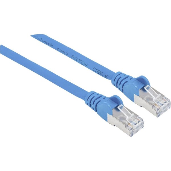 Intellinet 350815 RJ45 síťové kabely, propojovací kabely CAT 6A S/FTP 30.00 m modrá fóliové stínění, stínění pletivem, bez halogenů 1 ks